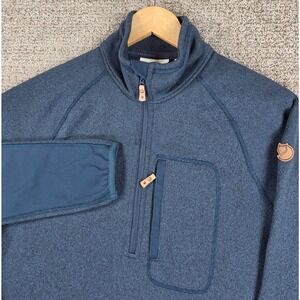 Fjallraven Ovik Fleece Half Zip‎ Pullover Womens Size S Blue Outdoor Jacket